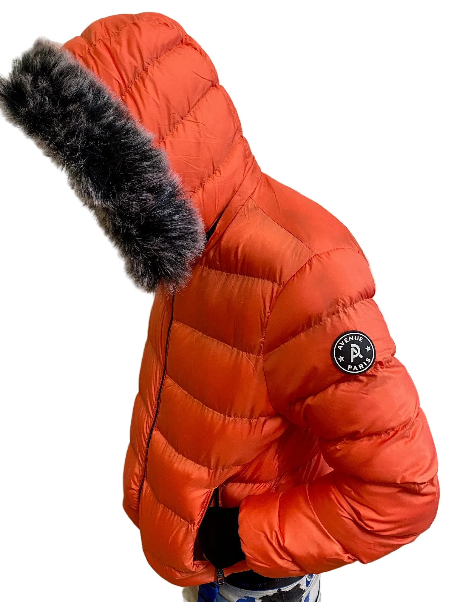 Avenue Paris - Men's Puffer Jacket - Orange