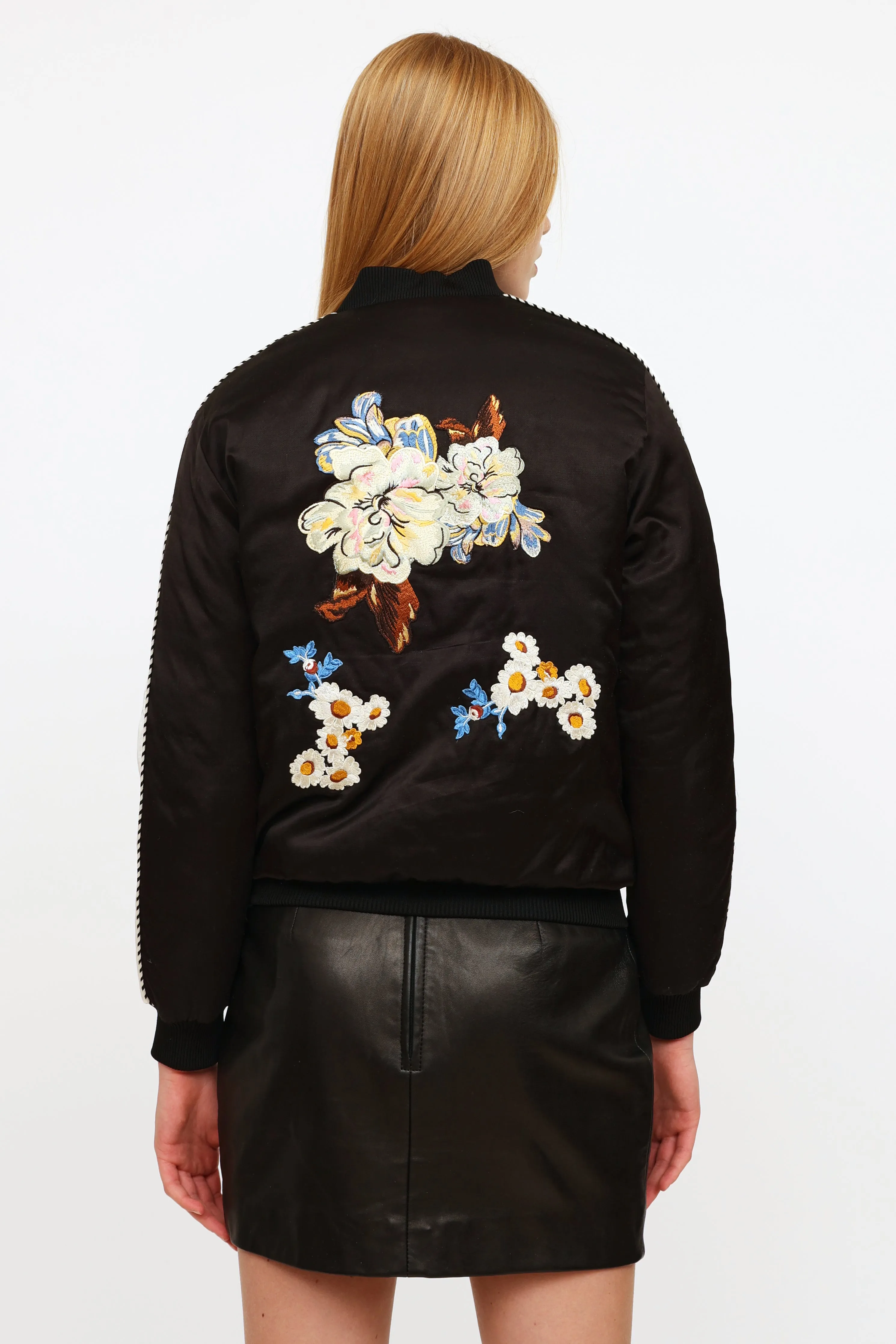 Black & Green Reversible Bomber Jacket