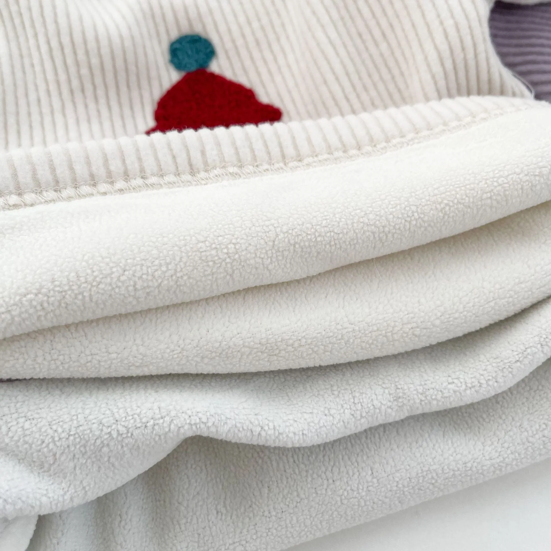 Christmas Tree Baby Mock Neck Fleece-Lined Top
