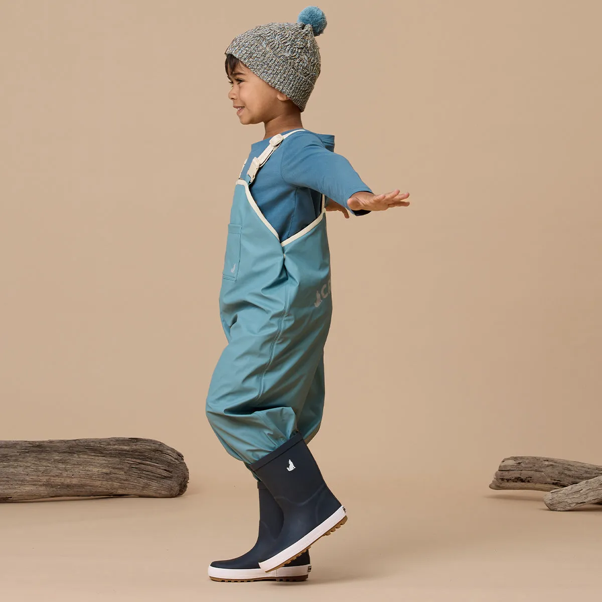 Crywolf Rain Overalls - Stone Blue