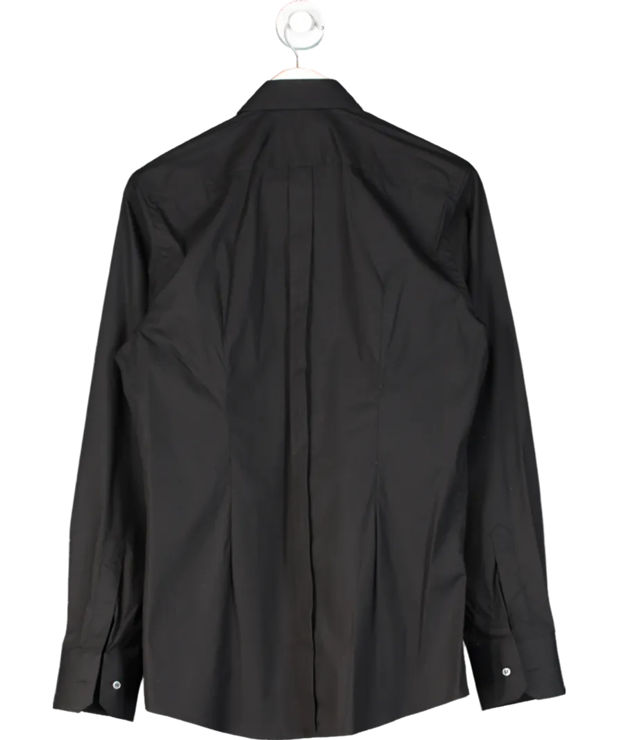 Dolce & Gabbana Black Stretch Cotton Gold Fit Shirt UK 40" CHEST