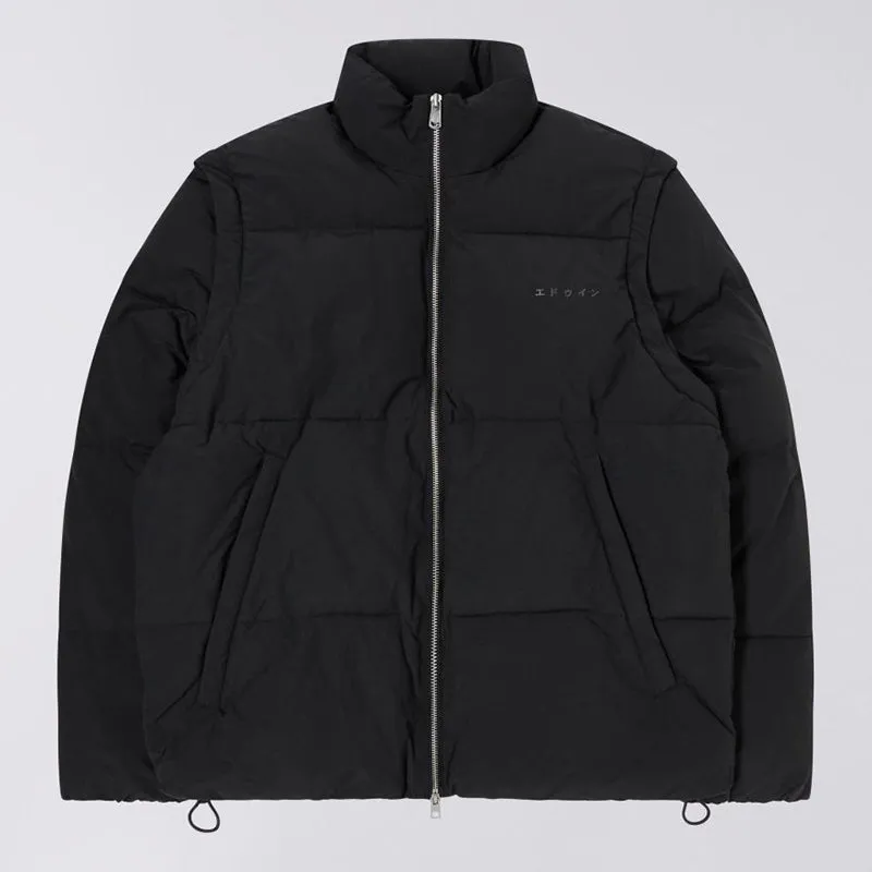 EDWIN DETACHABLE SLEEVES PUFFER JACKET