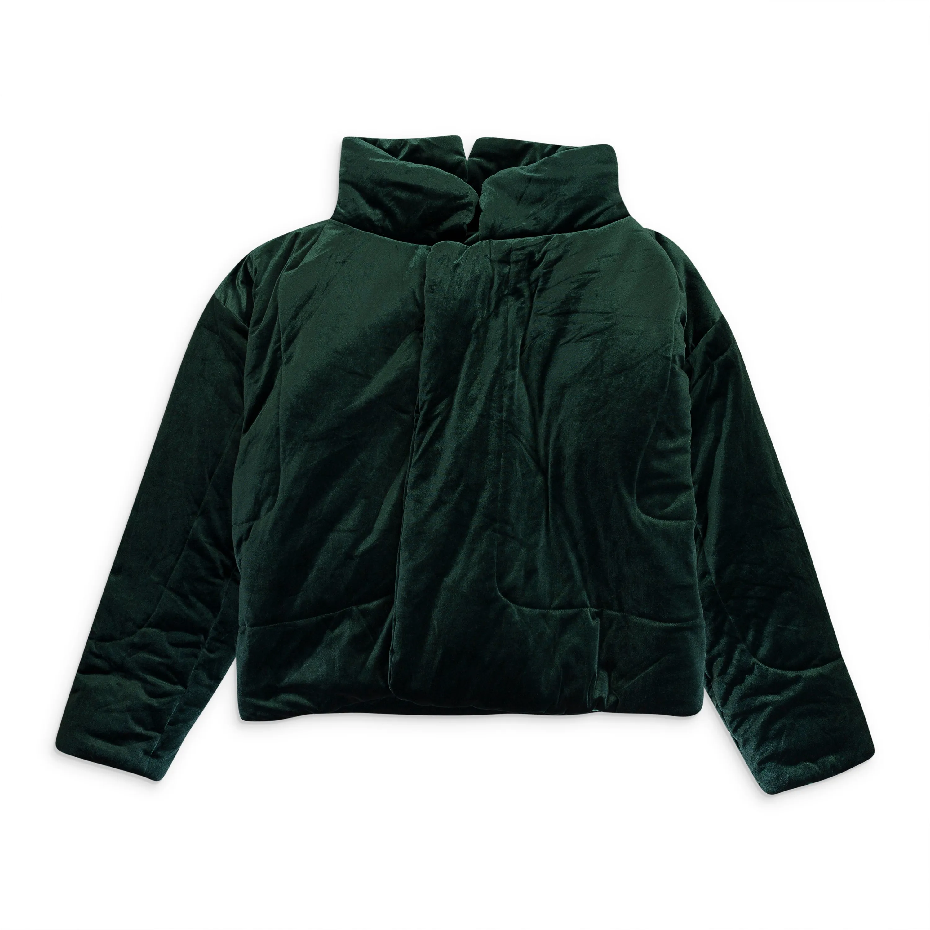 GREEN SLEEPING BAG PUFFER JACKET