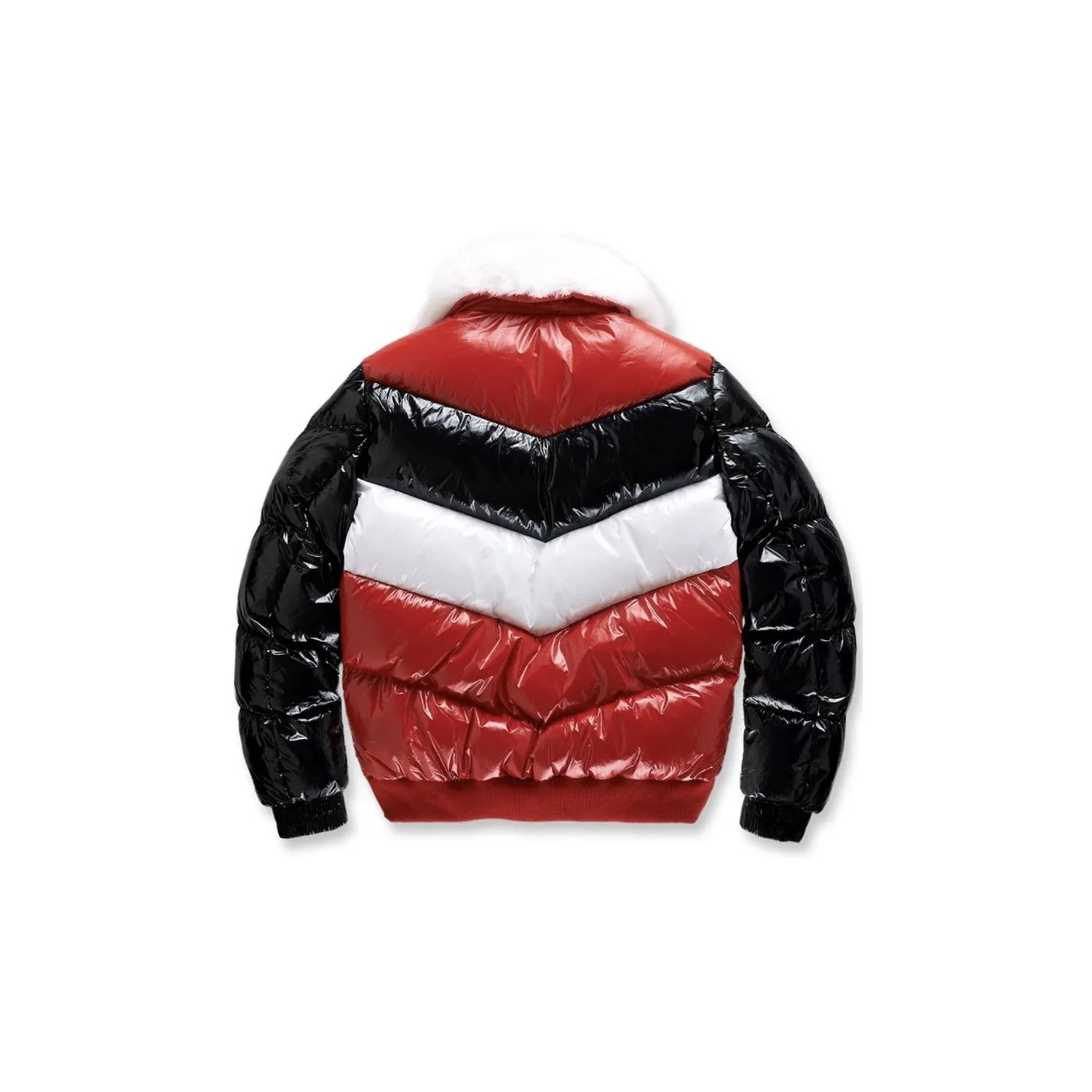 Jordan Craig-Mens Nylon Puffer Jacket-Red-91420