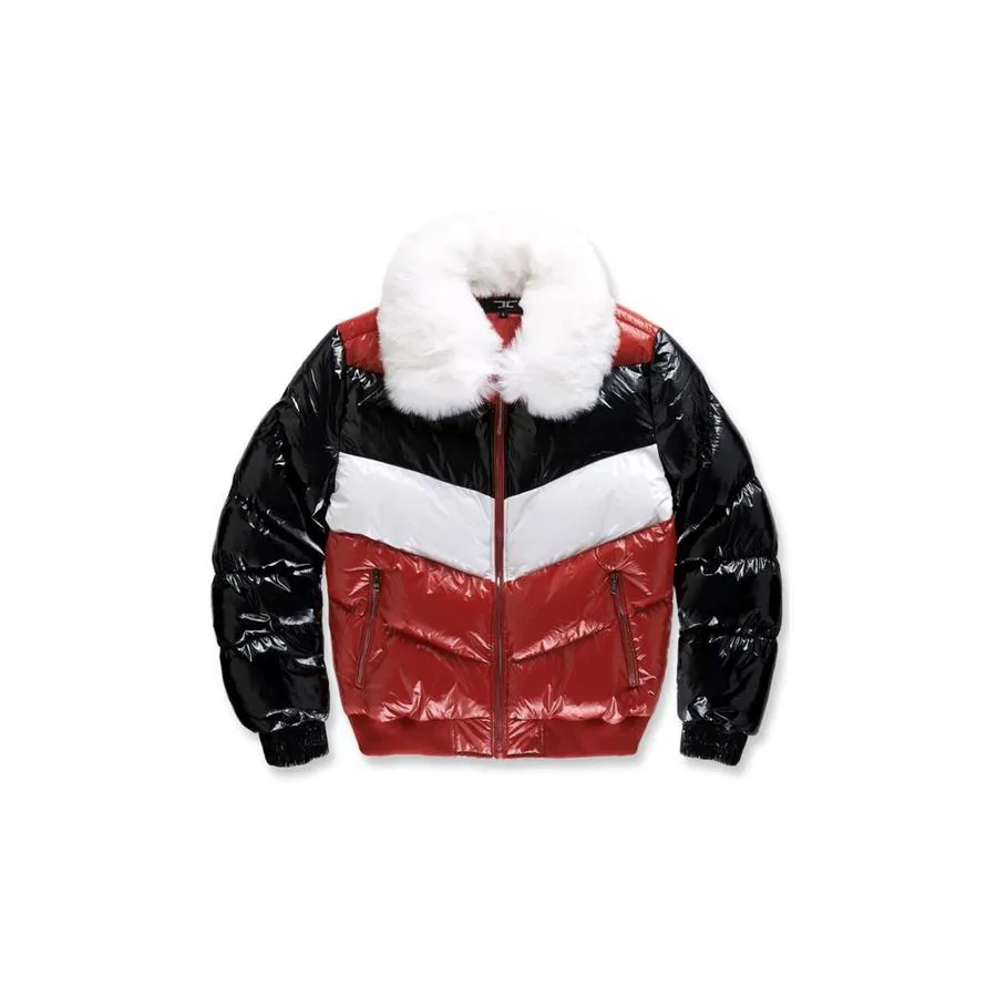 Jordan Craig-Mens Nylon Puffer Jacket-Red-91420