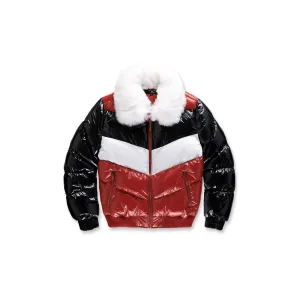 Jordan Craig-Mens Nylon Puffer Jacket-Red-91420