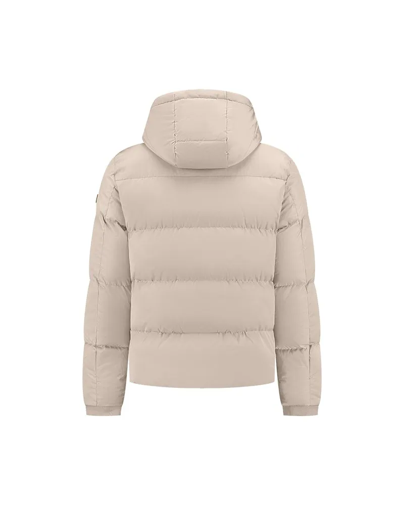 Malelions Sport Ace Puffer Jacket | Taupe