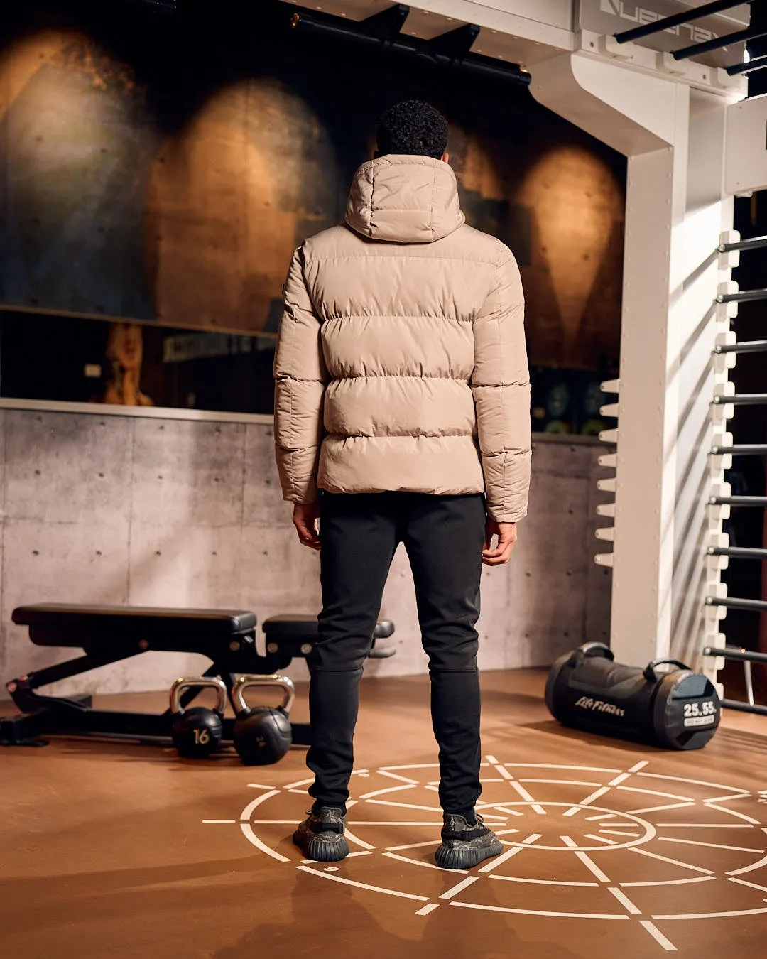 Malelions Sport Ace Puffer Jacket | Taupe