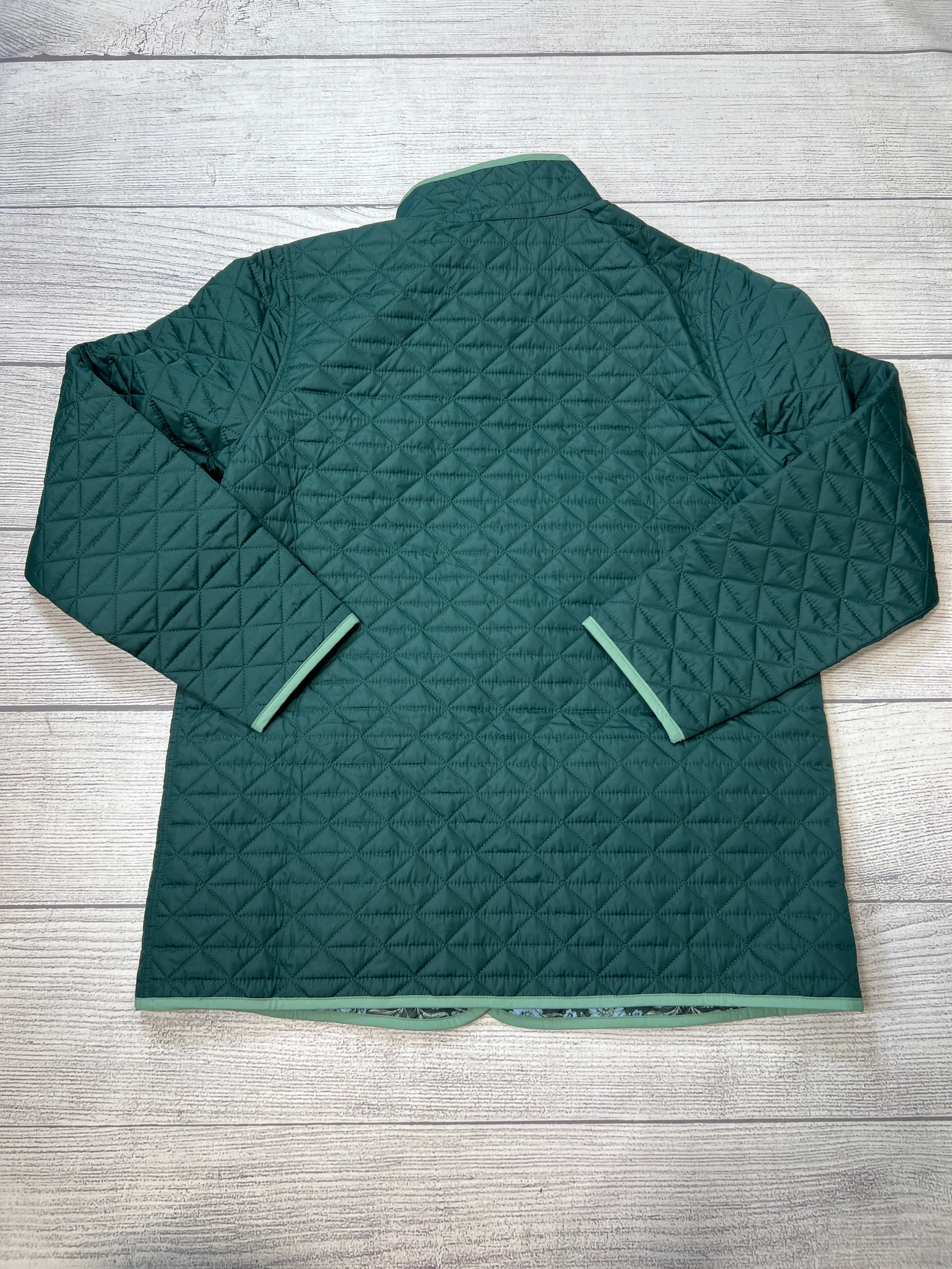 New! Jacket Puffer & Quilted By Lands End In Green, Size: M