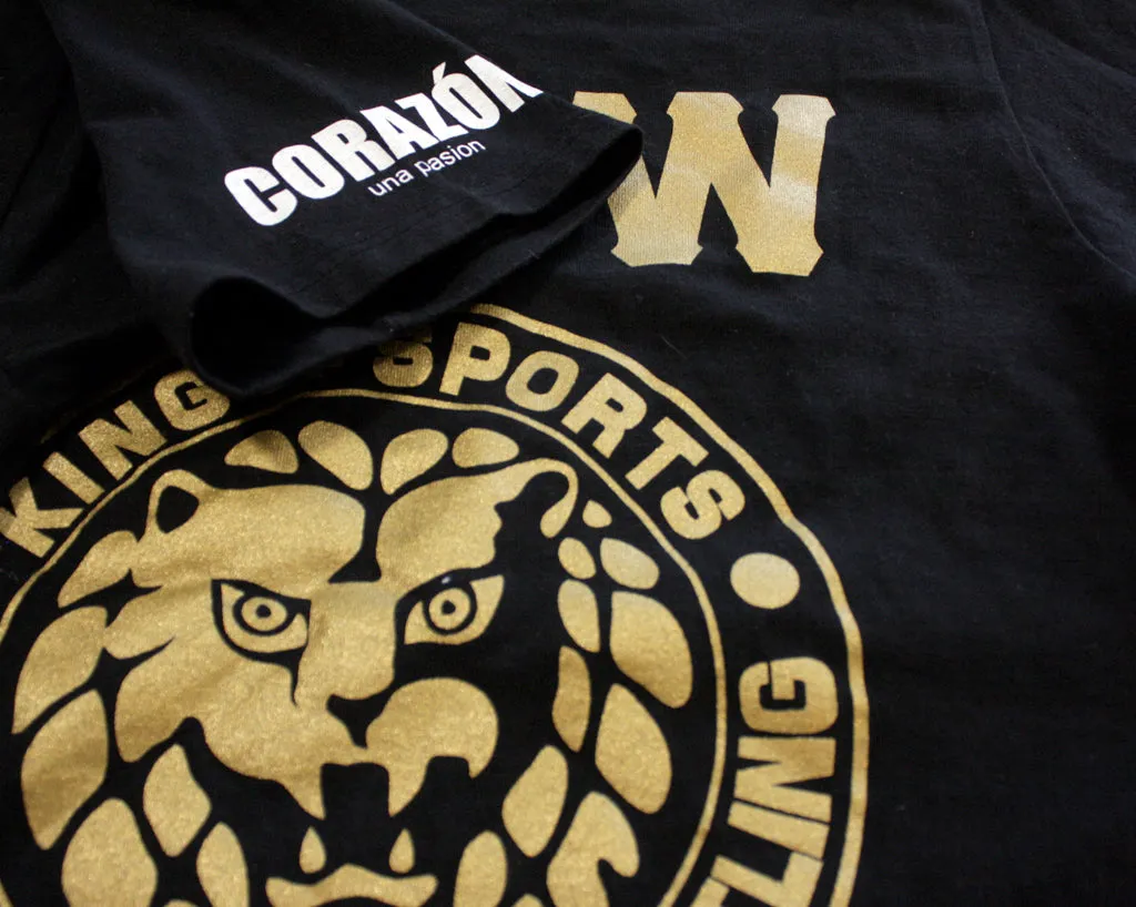 NJPW CORAZON GOLD LIONMARK T-SHIRT LG