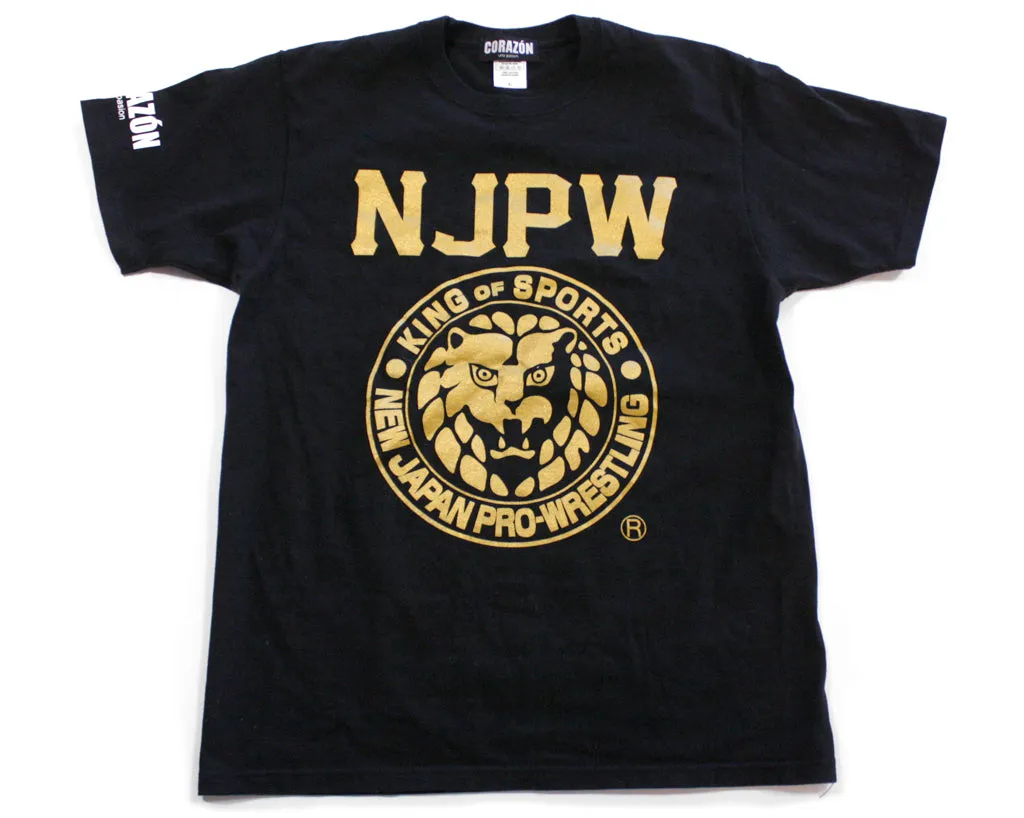 NJPW CORAZON GOLD LIONMARK T-SHIRT LG