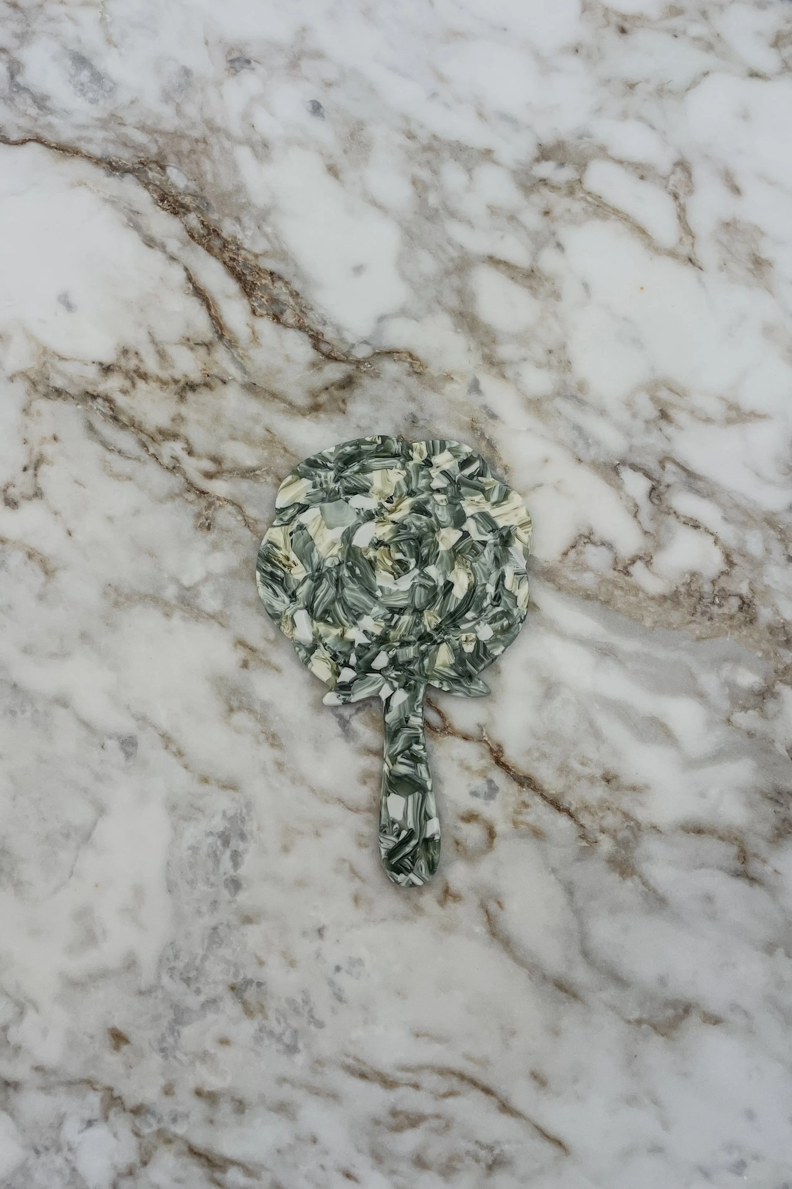 Sun Sea & Roses - Pocket Mirror Marble Green